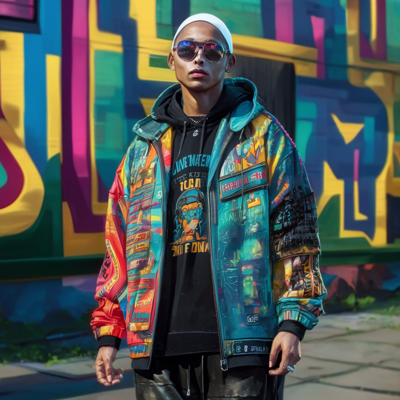 ai generated, man, fashion, urban, model, clothing, style, design, brand, marketing, portrait